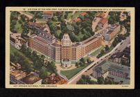 Air view of the new Army and Navy Hospital, under supervision of U.S. Government, Hot Springs National Park, Arkansas